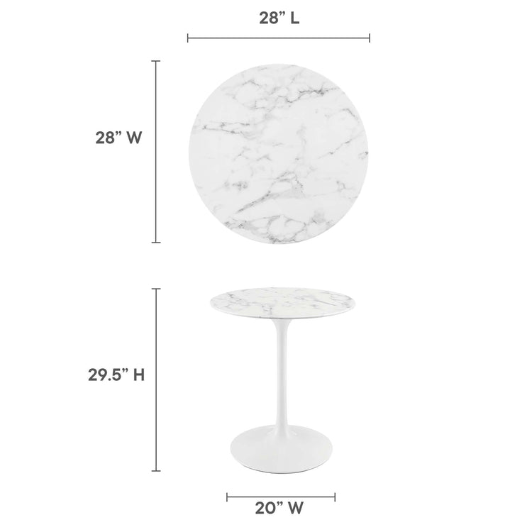 Faux Marble / White