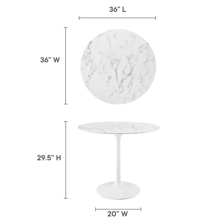 Faux Marble / White