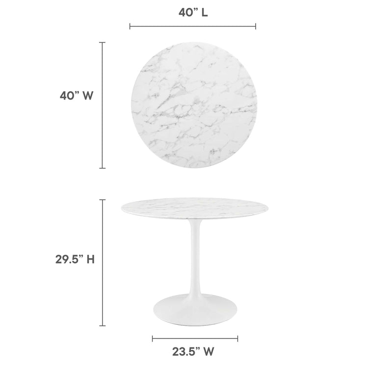 Faux Marble / White