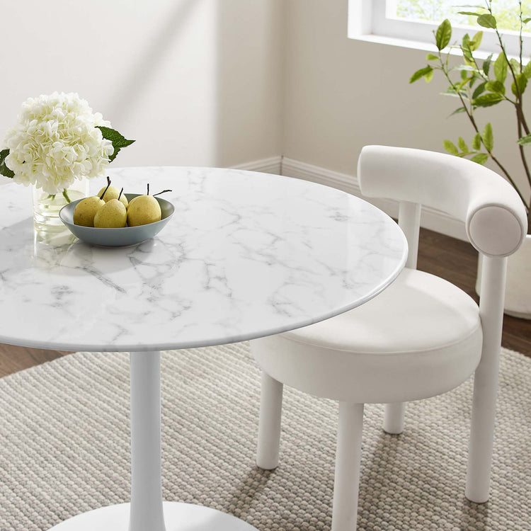 Faux Marble / White
