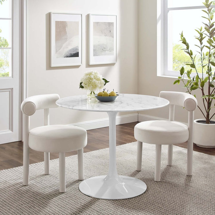 Faux Marble / White