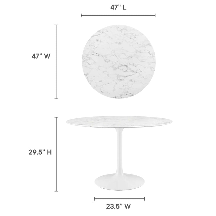 Faux Marble / White