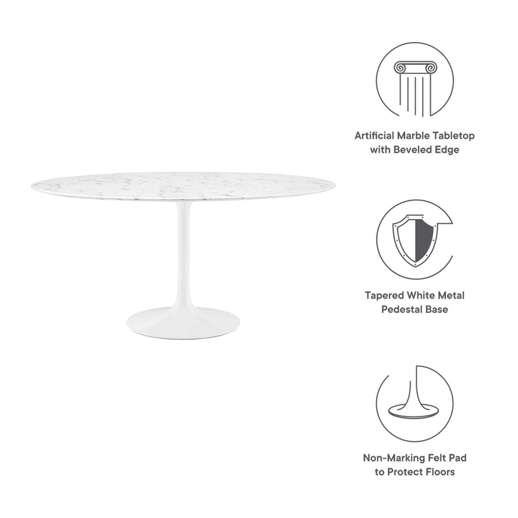 Faux Marble / White
