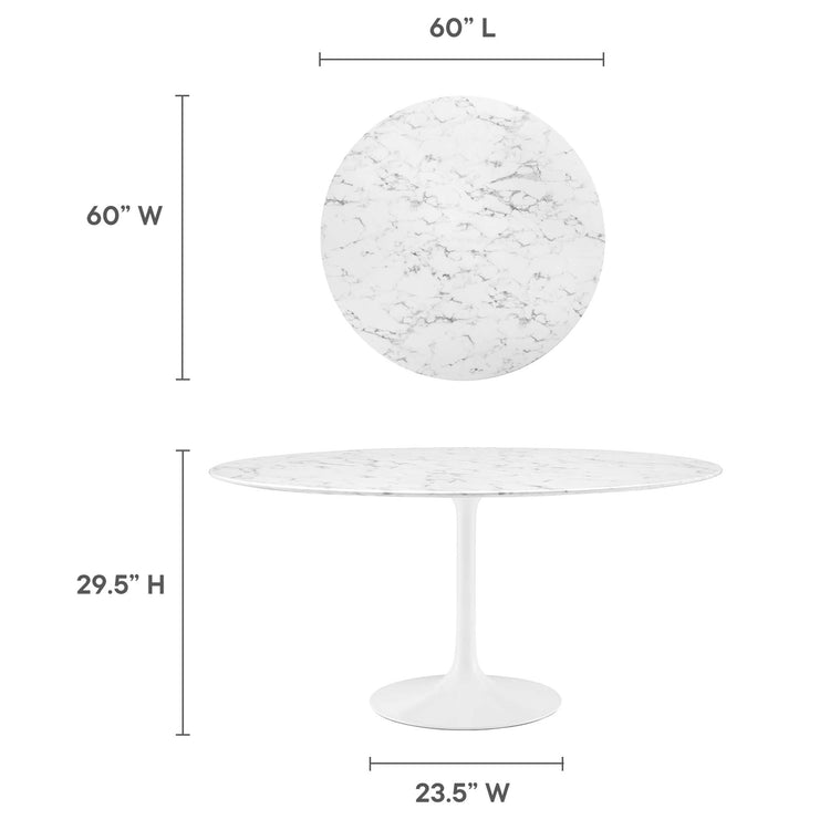 Faux Marble / White