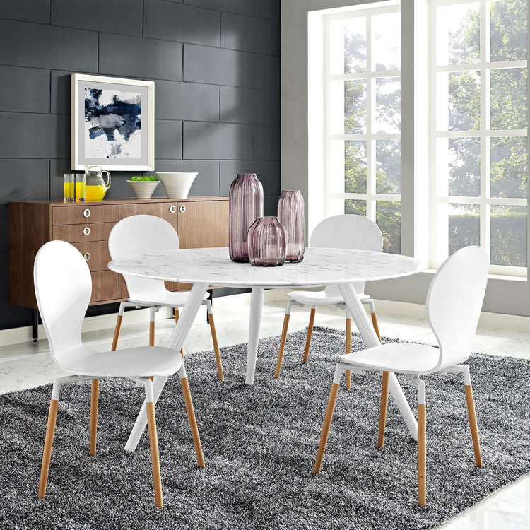 Faux Marble / White