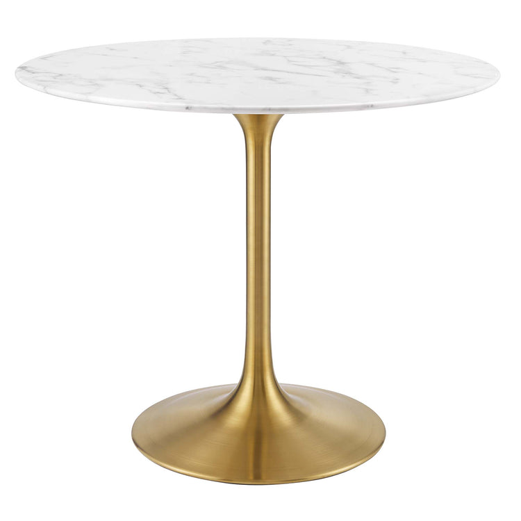 Faux Marble / Gold White