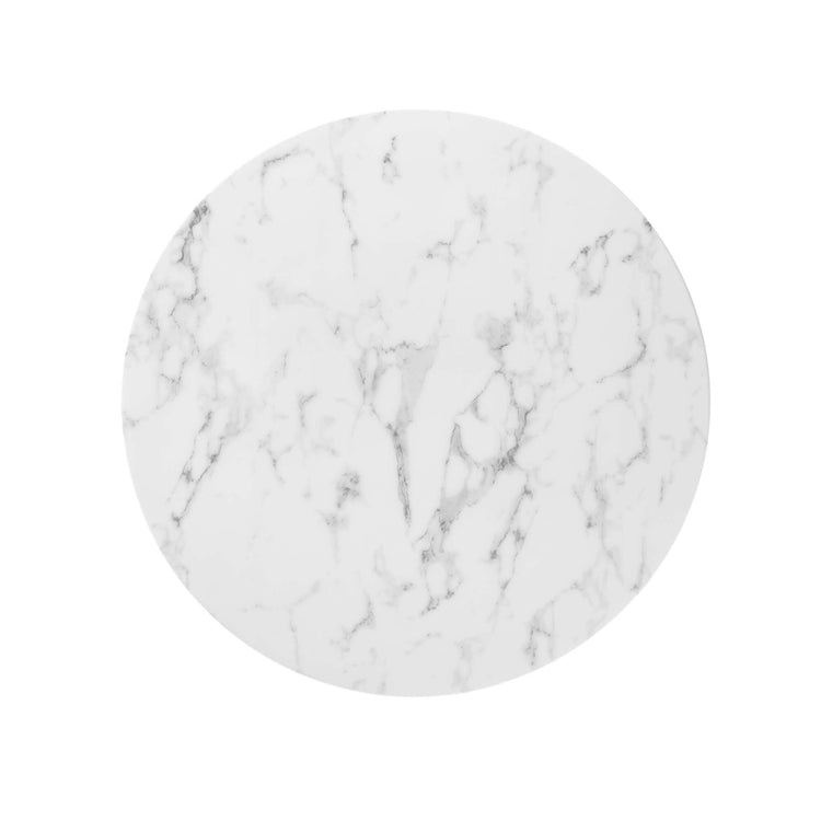 Faux Marble / Gold White