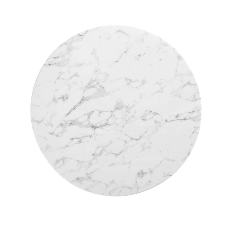 Faux Marble / Gold White