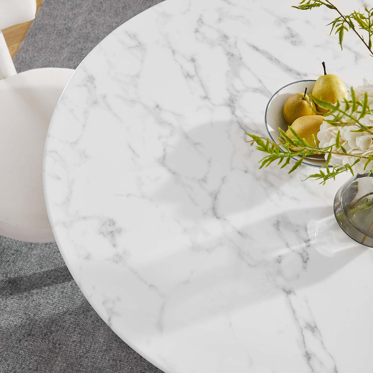 Faux Marble / Gold White