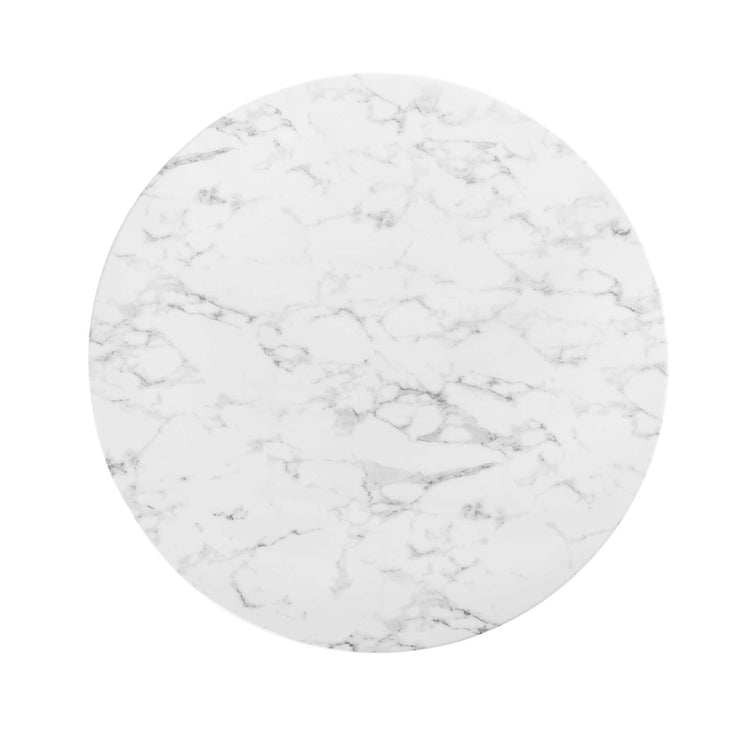 Faux Marble / Gold White