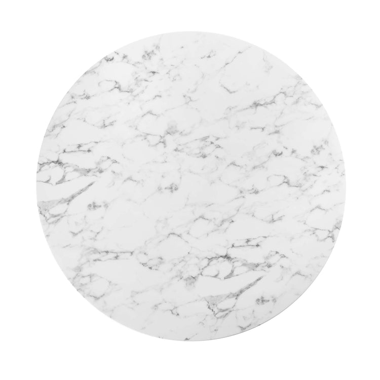 Faux Marble / Gold White