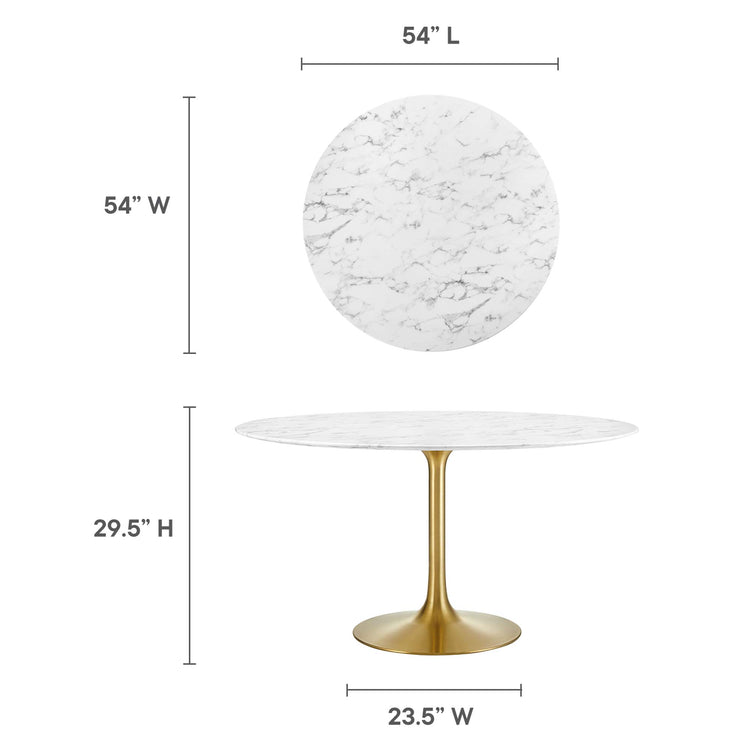 Faux Marble / Gold White