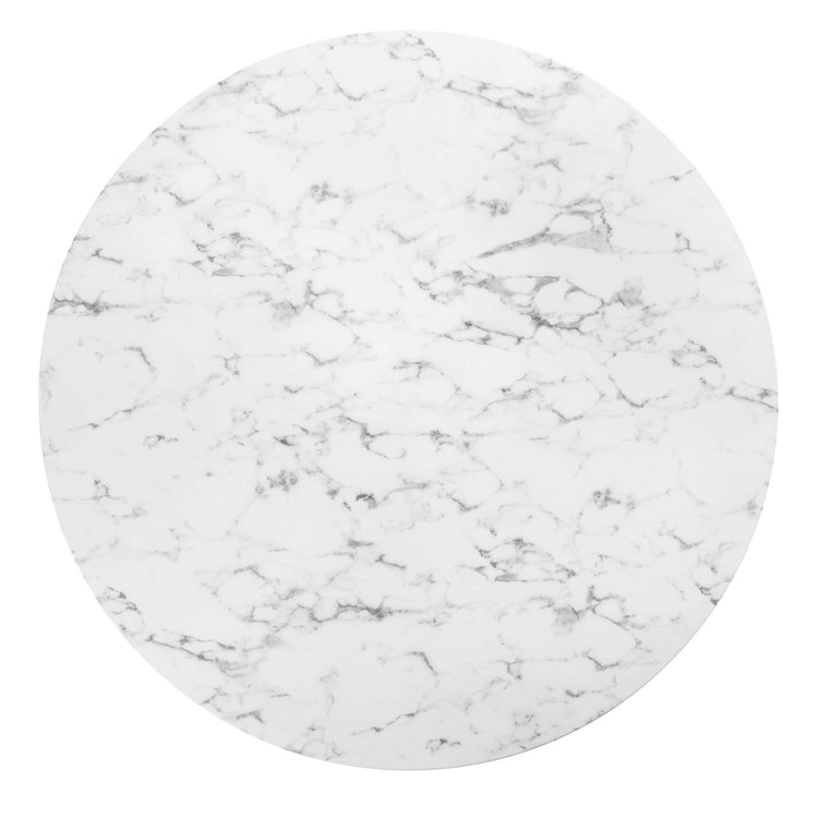 Faux Marble / Gold White