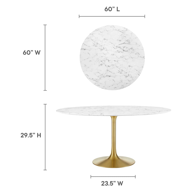 Faux Marble / Gold White