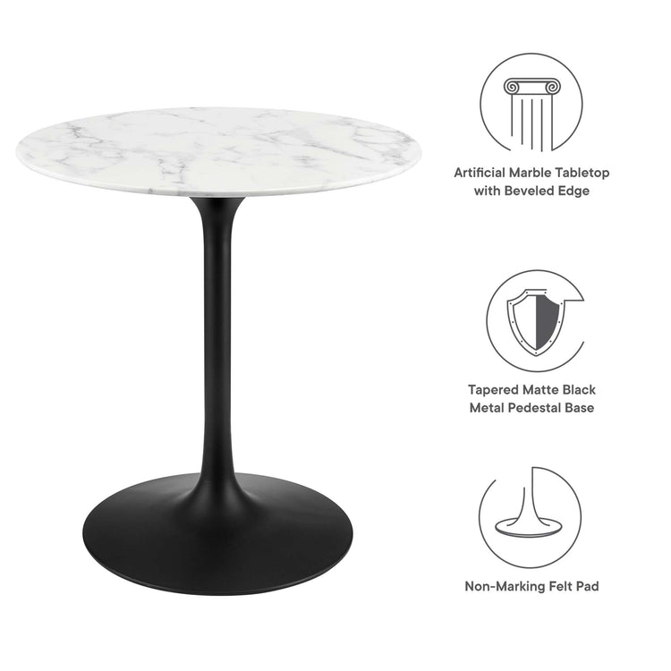 Faux Marble / Black White