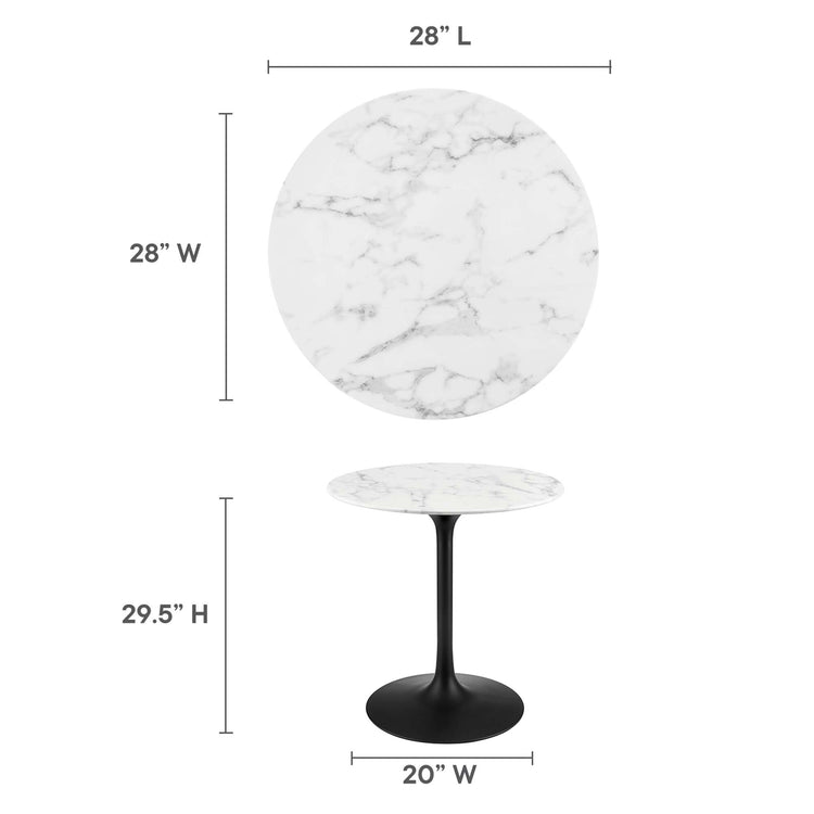Faux Marble / Black White