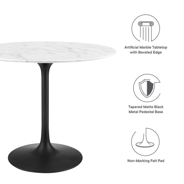 Faux Marble / Black White