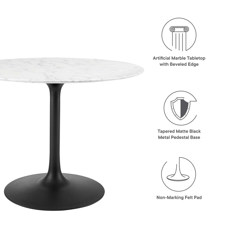 Faux Marble / Black White