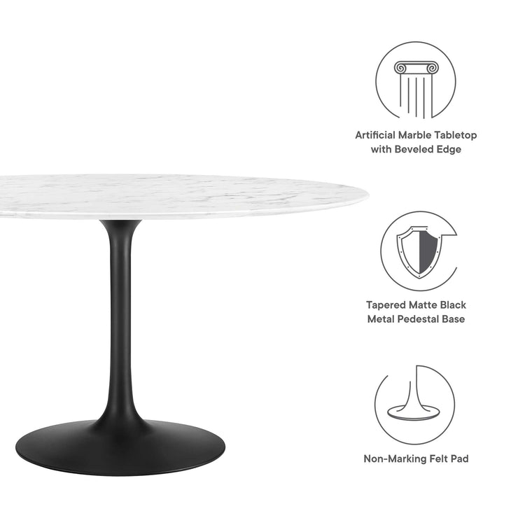 Faux Marble / Black White