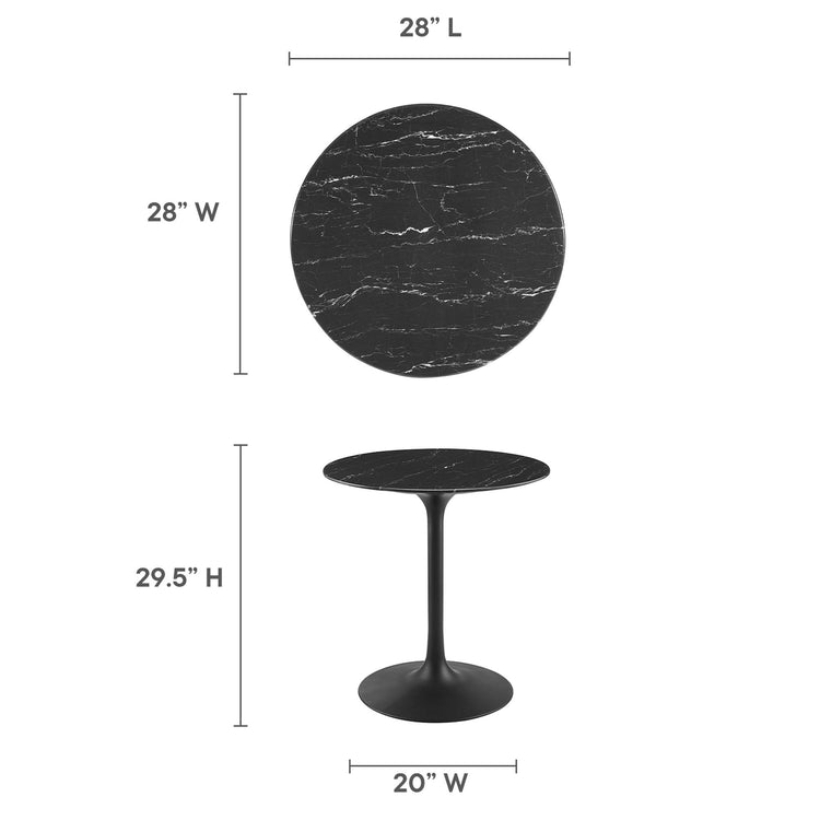 Faux Marble / Black Black