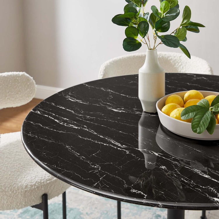 Faux Marble / Black Black