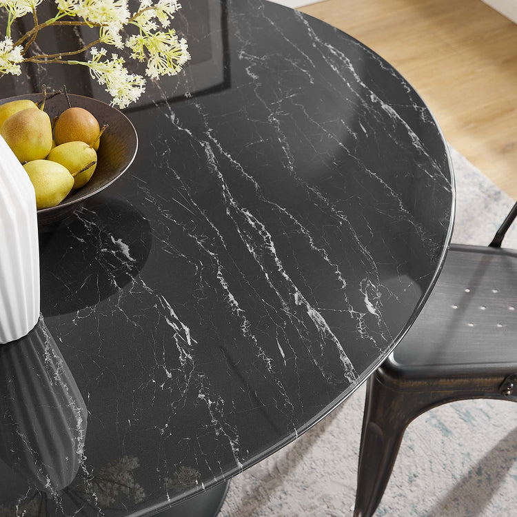 Faux Marble / Black Black