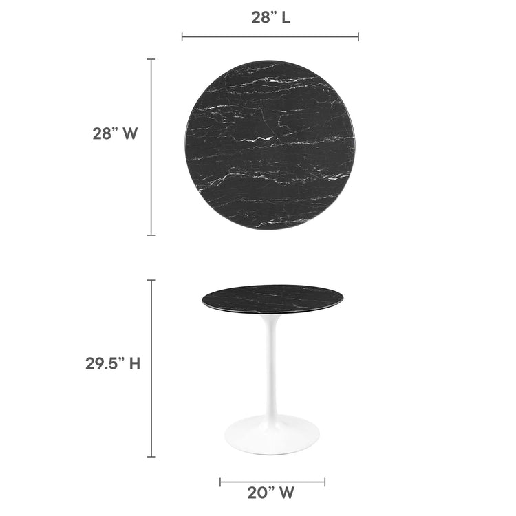 Faux Marble / White Black