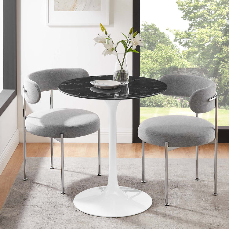 Faux Marble / White Black
