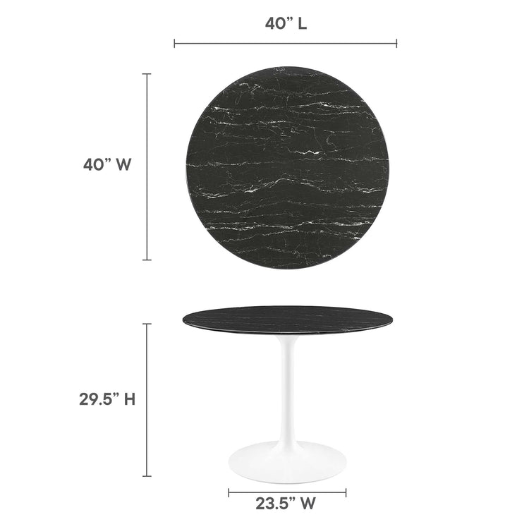Faux Marble / White Black