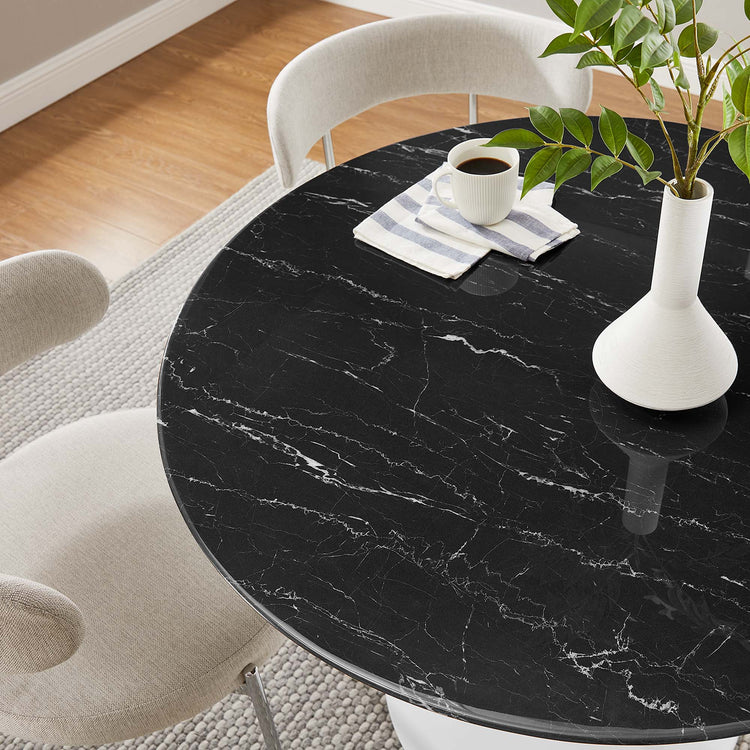 Faux Marble / White Black