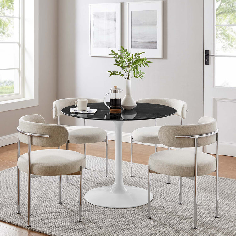 Faux Marble / White Black