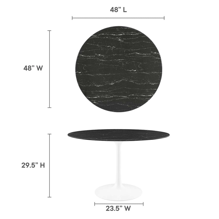 Faux Marble / White Black
