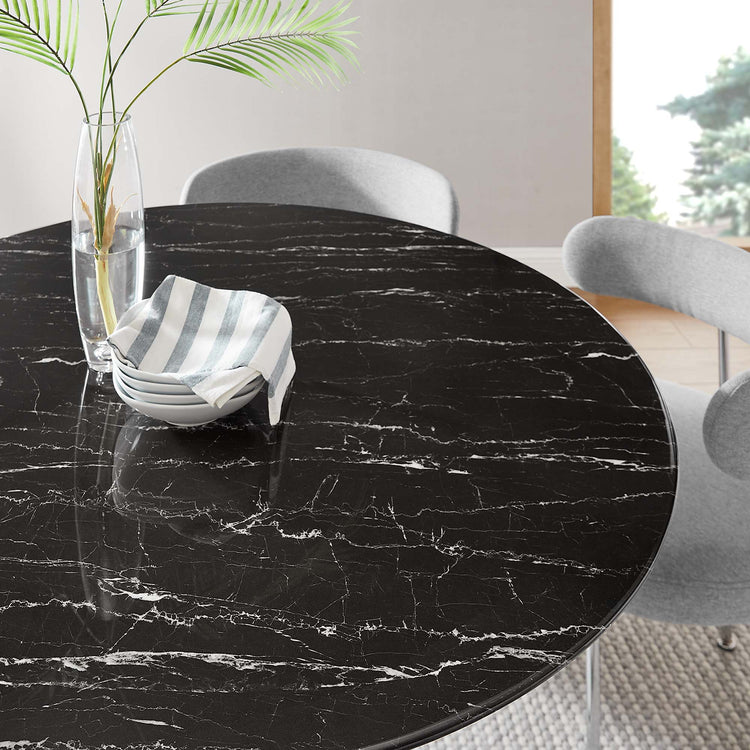 Faux Marble / White Black