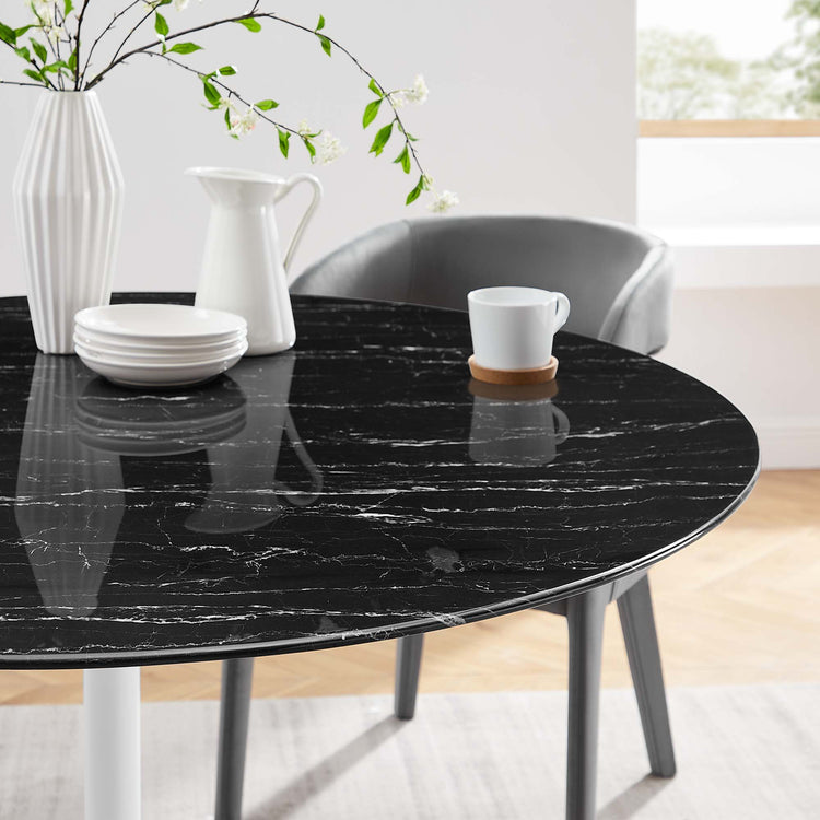Faux Marble / White Black