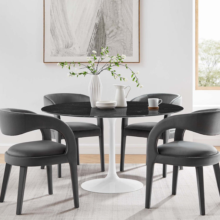 Faux Marble / White Black
