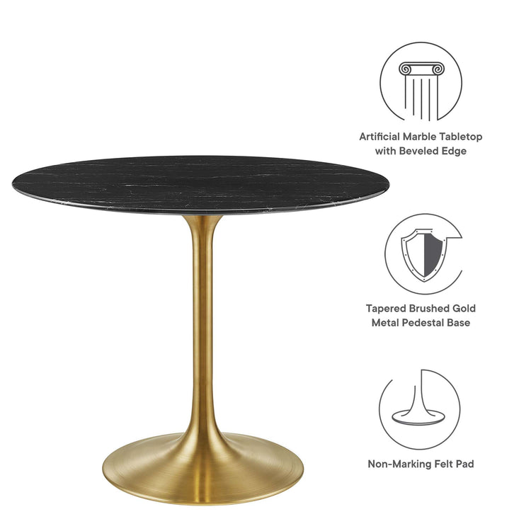 Faux Marble / Gold Black