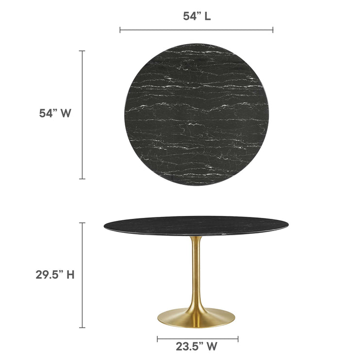 Faux Marble / Gold Black