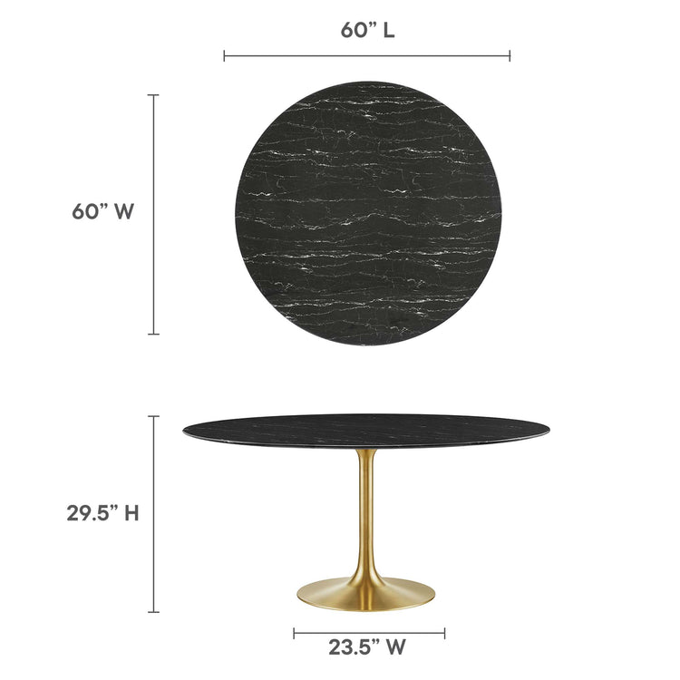 Faux Marble / Gold Black
