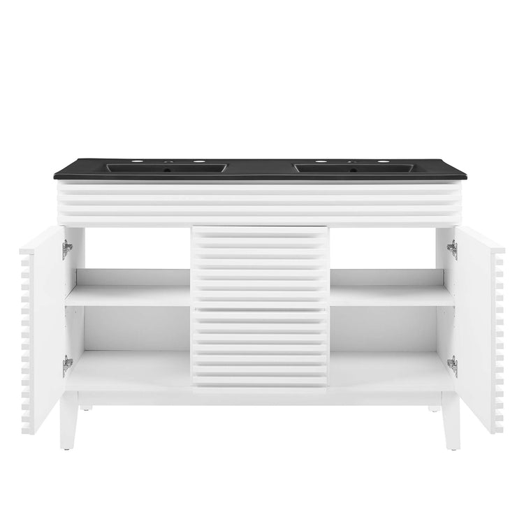 White Black / 48" Double