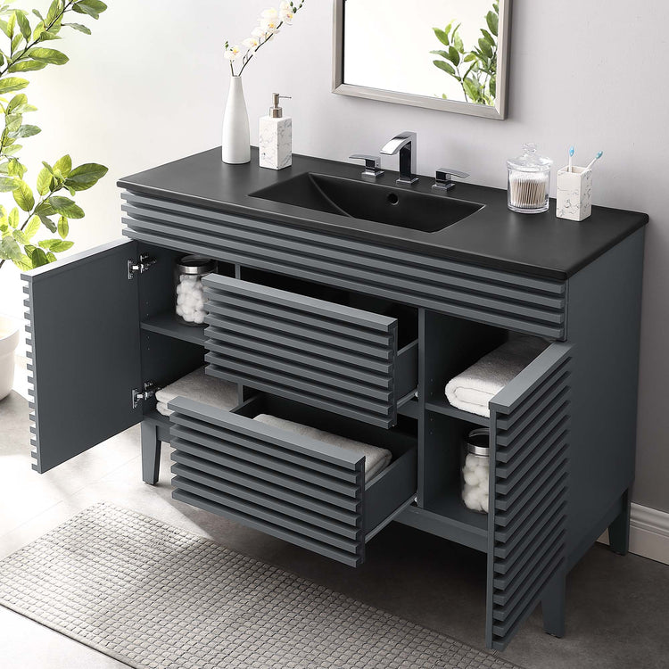 Gray Black / 48" Single