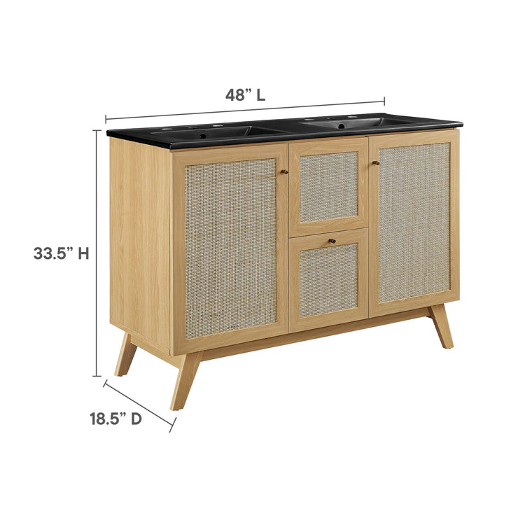 Oak Black / 48" Double