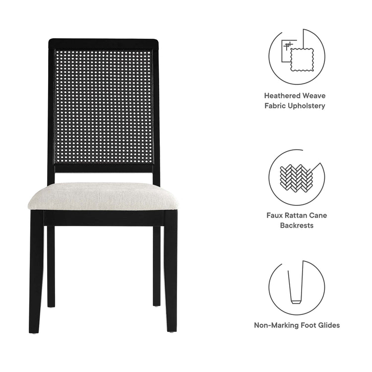 Black Black Heathered Weave Ivory