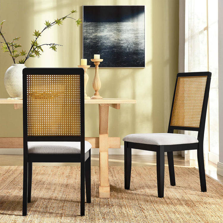 Black Natural Heathered Weave Ivory