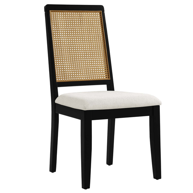 Black Natural Heathered Weave Ivory