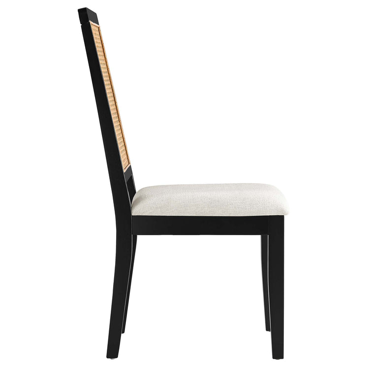 Black Natural Heathered Weave Ivory