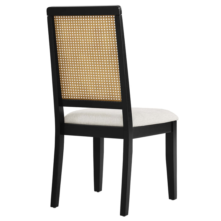 Black Natural Heathered Weave Ivory