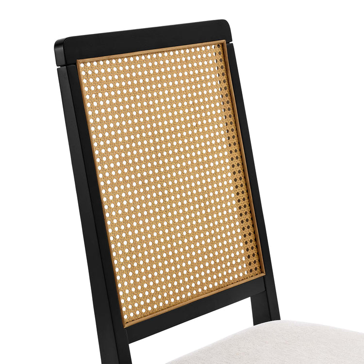 Black Natural Heathered Weave Ivory