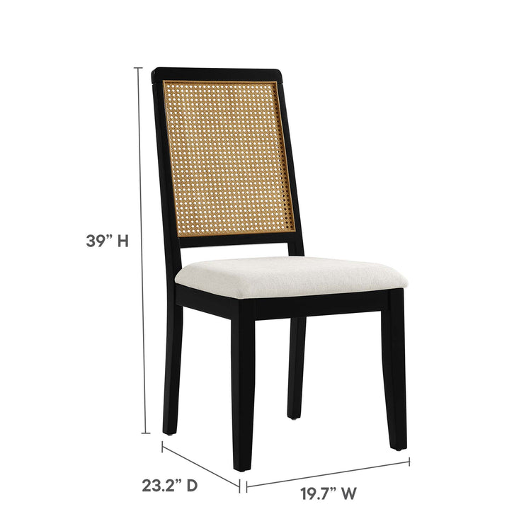 Black Natural Heathered Weave Ivory