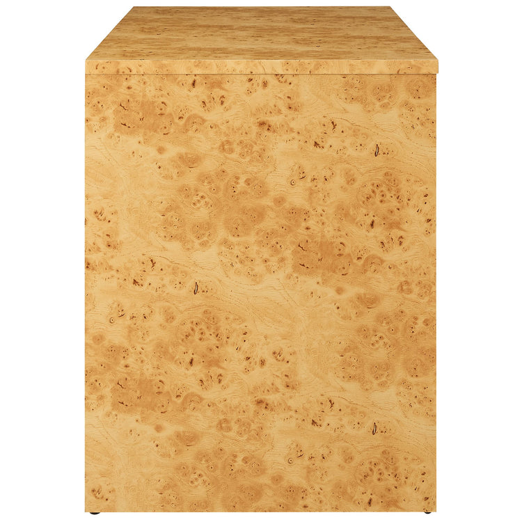 Hudson 2-Drawer Burl Wood Desk