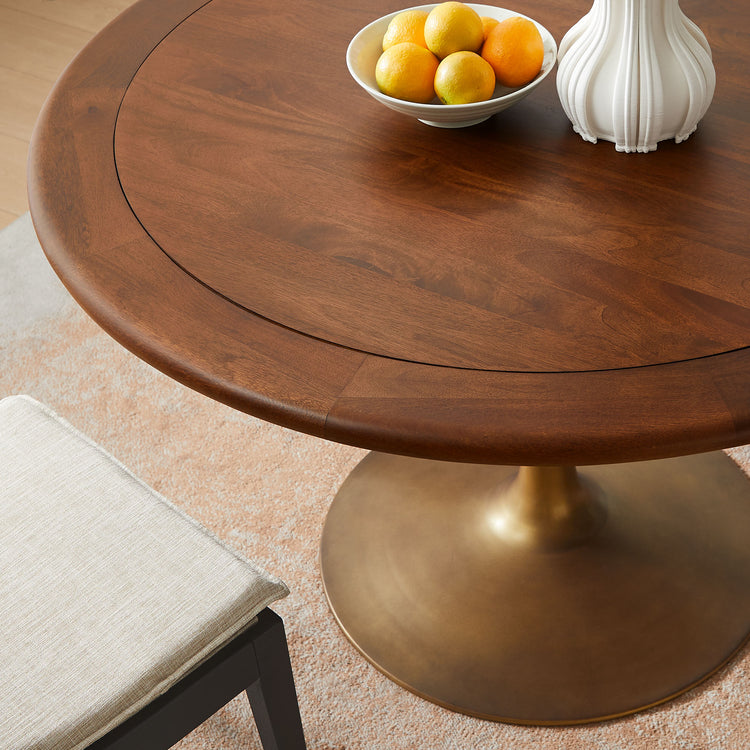 Solid Wood / Brass Walnut